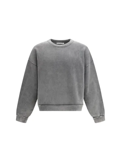 Acne Studios Logo Patch Sweatshirt In Gray