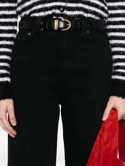 Khaite Belt-loop Jeans In Black