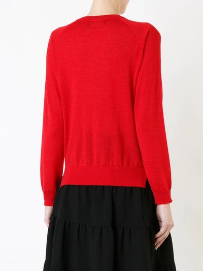 Shop Simone Rocha Embroidered Sweatshirt In Red