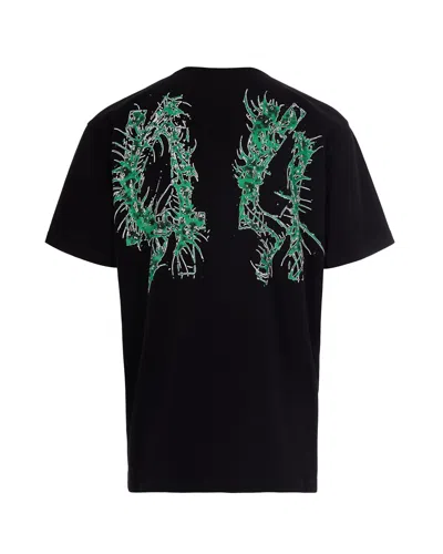 44 Label Group Centipede-print Cotton T-shirt In Black