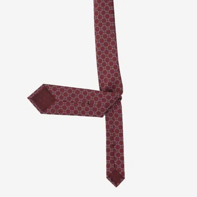 Gucci Jacquard Silk Morsetto Print Necktie In Multi