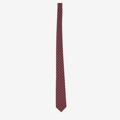Gucci Jacquard Silk Morsetto Print Necktie In Multi