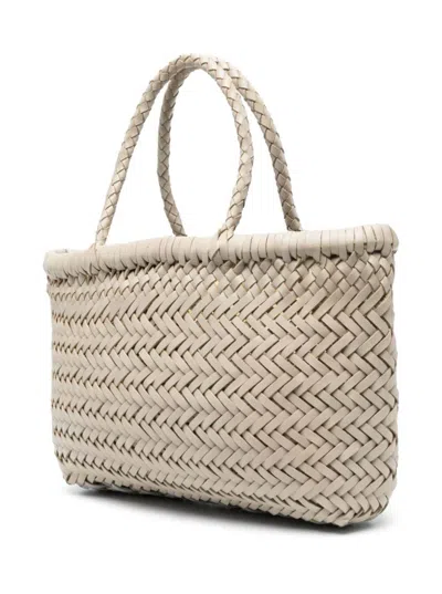 Dragon Diffusion Mini Flat Gora Basket Tote Bag In White