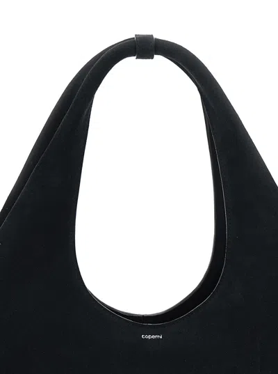 Coperni Suede Shoulder Bag In Black