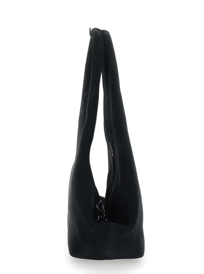 Coperni Suede Shoulder Bag In Black