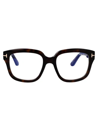 Tom Ford Ft6094-b Black Acetate Optical Eyeglasses In Tortoiseshell