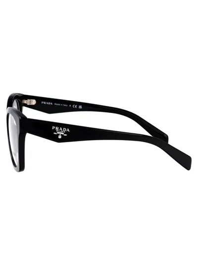 Prada 0pr Black Acetate Eyeglasses In Black