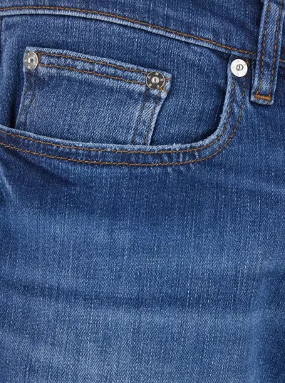 Frame Logo Patch Straight-leg Jeans In Blue