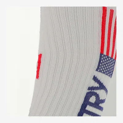 Autry Logo-striped Stretch Cotton Socks In White