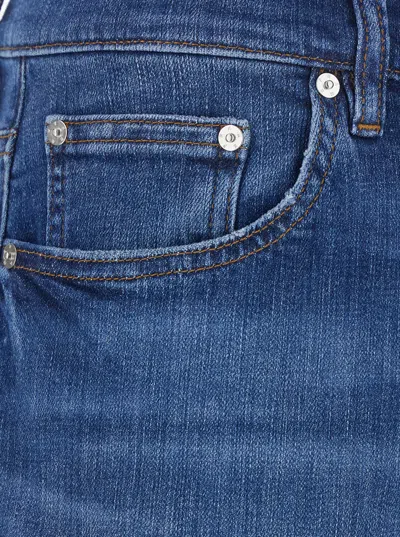 Frame Logo Patch Straight-leg Jeans In Blue