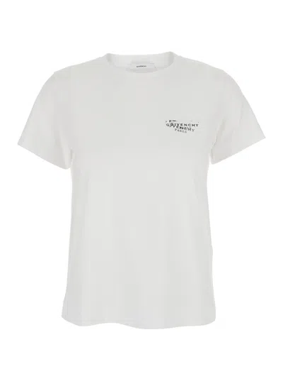 Givenchy Logo-embroidered Cotton T-shirt In White