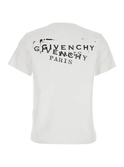 Givenchy Logo-embroidered Cotton T-shirt In White