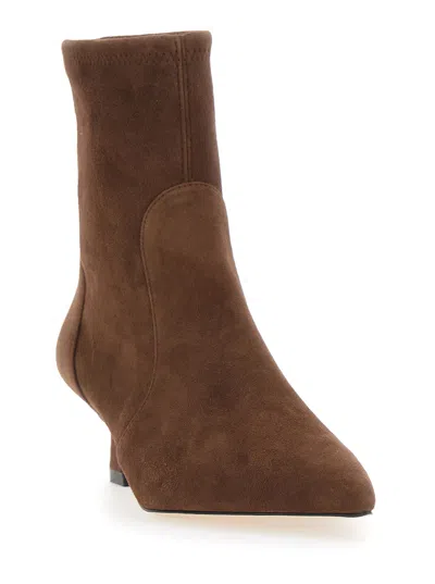 Stuart Weitzman Vinnie Ankle Boot In Brown
