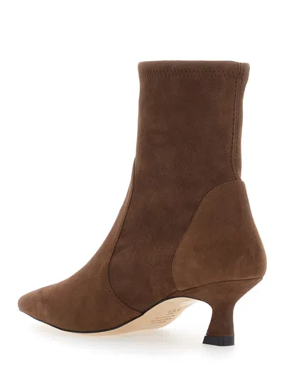 Stuart Weitzman Vinnie Ankle Boot In Brown