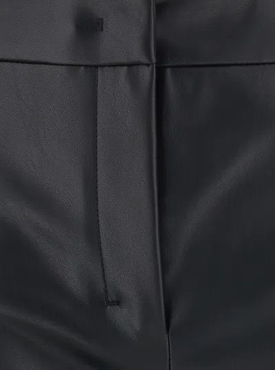 S Max Mara ' Ecoleather Flared Trousers In Black