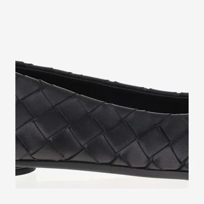 Bottega Veneta Intrecciato Lambskin Ballet Flat In Black