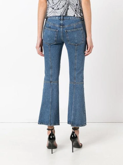 Shop Alexander Mcqueen Cropped Flared Jeans - Blue