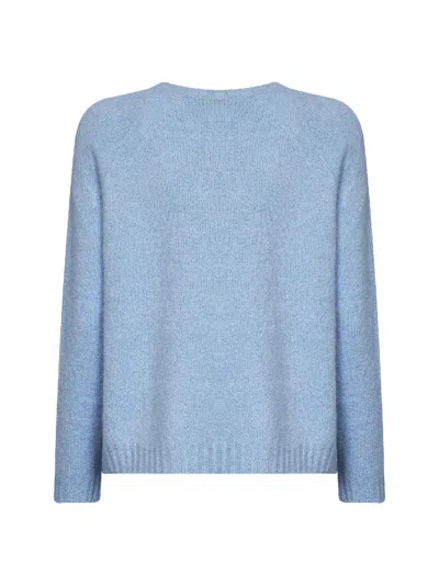 Weekend Max Mara Alpaca-cotton Blend Sweater In Blue