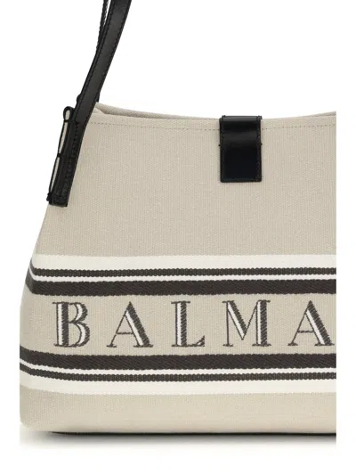 Balmain Shoulder Bag In Beige