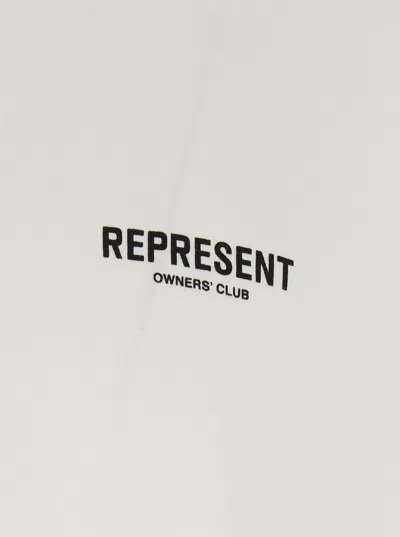 Represent Logo-embroidered Cotton T-shirt In White