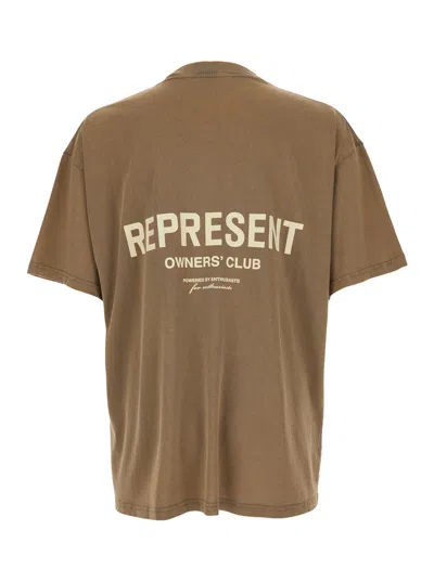 Represent Monogram Print T-shirt In Brown