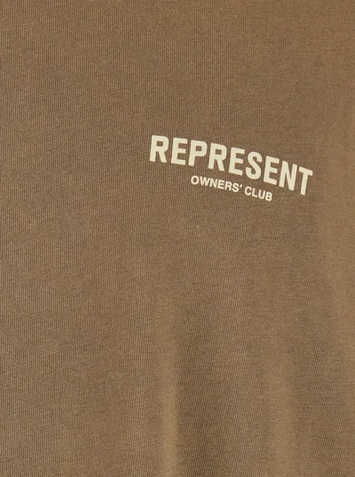 Represent Monogram Print T-shirt In Brown