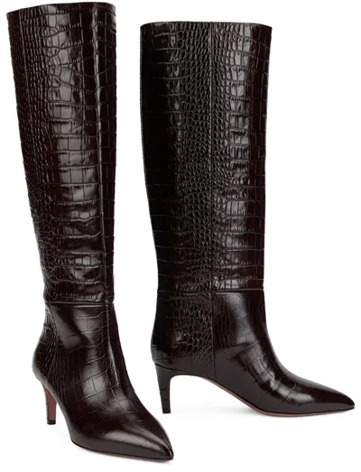 Paris Texas Croc-embossed Calfskin Boot In Multi