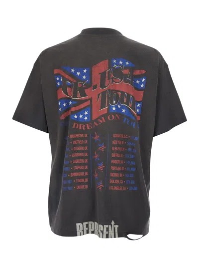 Represent Graphic Crew Neck T-shirt Short Sleeves In Brown