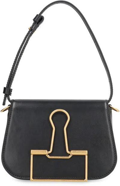 Off-white Skeleton Binder Shoulder Bag In Black
