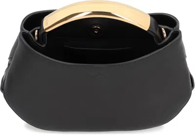 Moschino Leather With Gold-tone Handle Shoulder Bag In Pattern