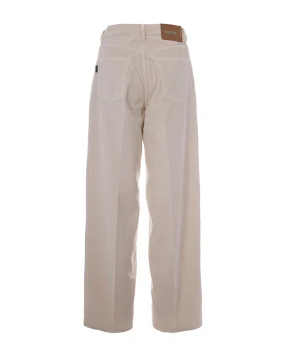 Haikure Beige Straight High Rise Jeans In Gray