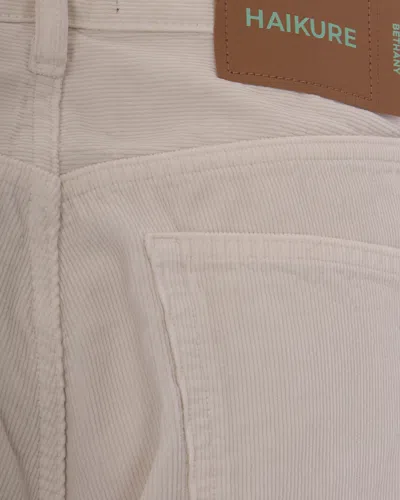 Haikure Beige Straight High Rise Jeans In Gray