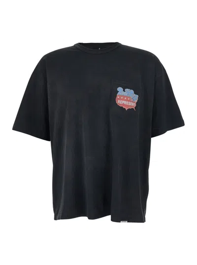 Represent Graphic T-shirt With Front Print In Black