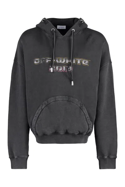 Off-white Black Multicolour Cotton Digit Bacchus Sweatshirt In Gray