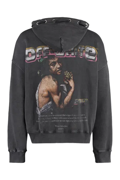 Off-white Black Multicolour Cotton Digit Bacchus Sweatshirt In Gray