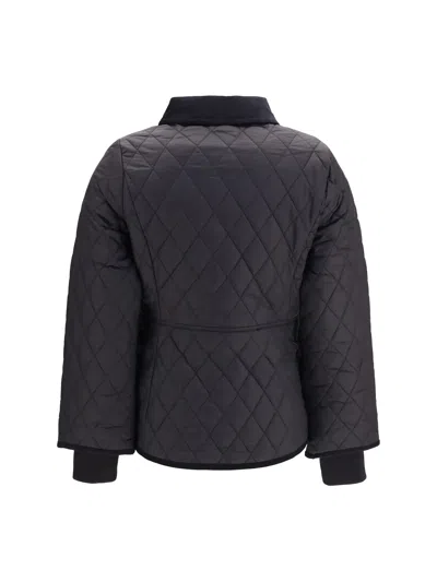 Barbour Quilted Diamond-pattern Puffer Jacket In Black