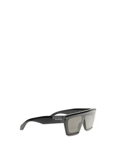 Alaïa Aa4e7010s001 Tapered Rectangular Acetate Mask Sunglasses In Black