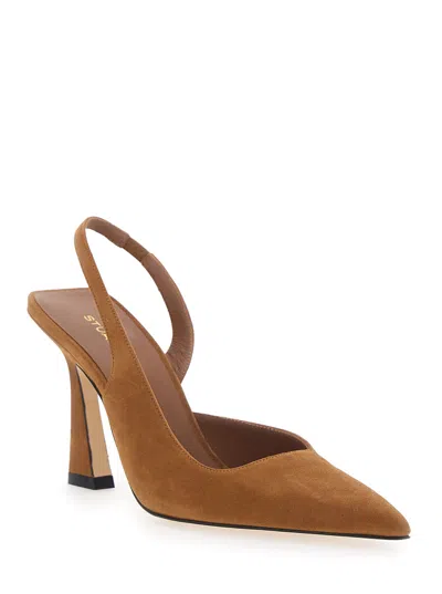 Stuart Weitzman Vinnie Slingback Heel In Brown