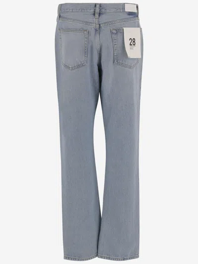 Re/done Light-washed Cotton Jeans In Blue