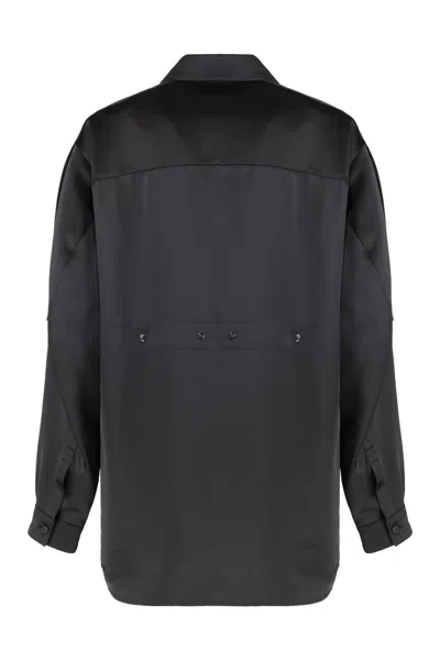 Moncler Technical Fabric Shirt In Black