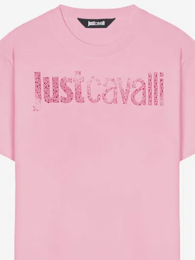 Just Cavalli Logo-embellished Cotton T-shirt In Pattern