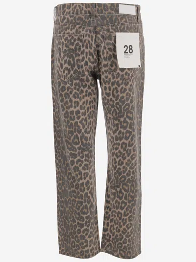 Re/done Leopard-print Cotton Jeans