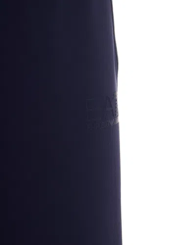 Ea7 Lightweight Technical Polyamide Trousers In Blue