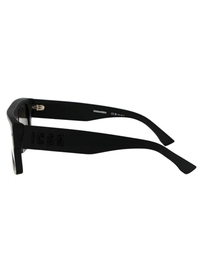 Dsquared2 Matte Black Acetate Sunglasses In Black