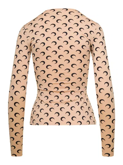 Marine Serre Crescent Moon Print T-shirt In Multi