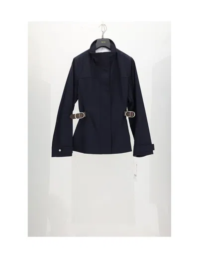 Dior Cotton Blend Jacket In Blue