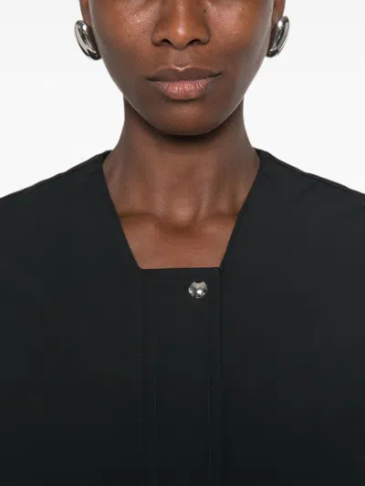 Khaite Nylon Bomber Jacket In Black