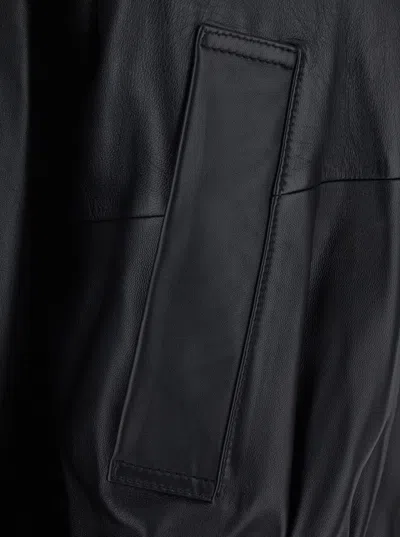 Rohe Róhe Lamb Leather Blouson Jacket In Black