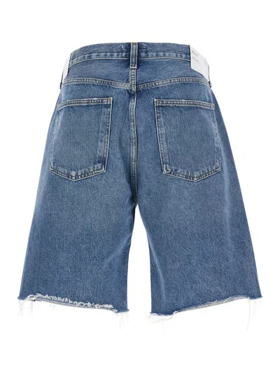 Agolde Anson Denim Shorts In Blue