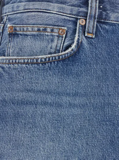 Agolde Anson Denim Shorts In Blue
